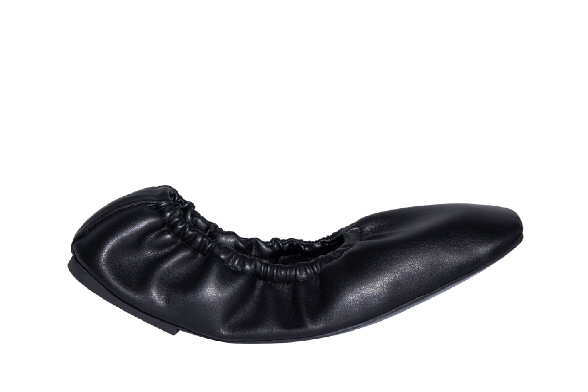 CARLA vegan ballerina flat in Black Nappa Effect | AERA