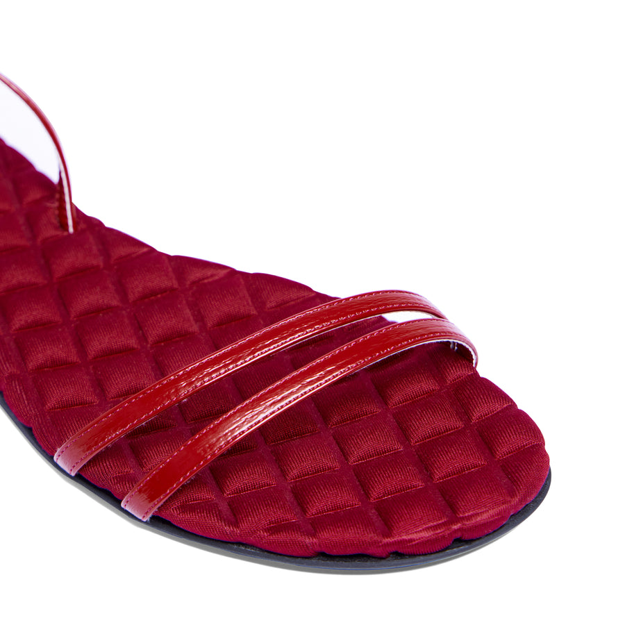FAYE Cranberry Red Brushed Leather