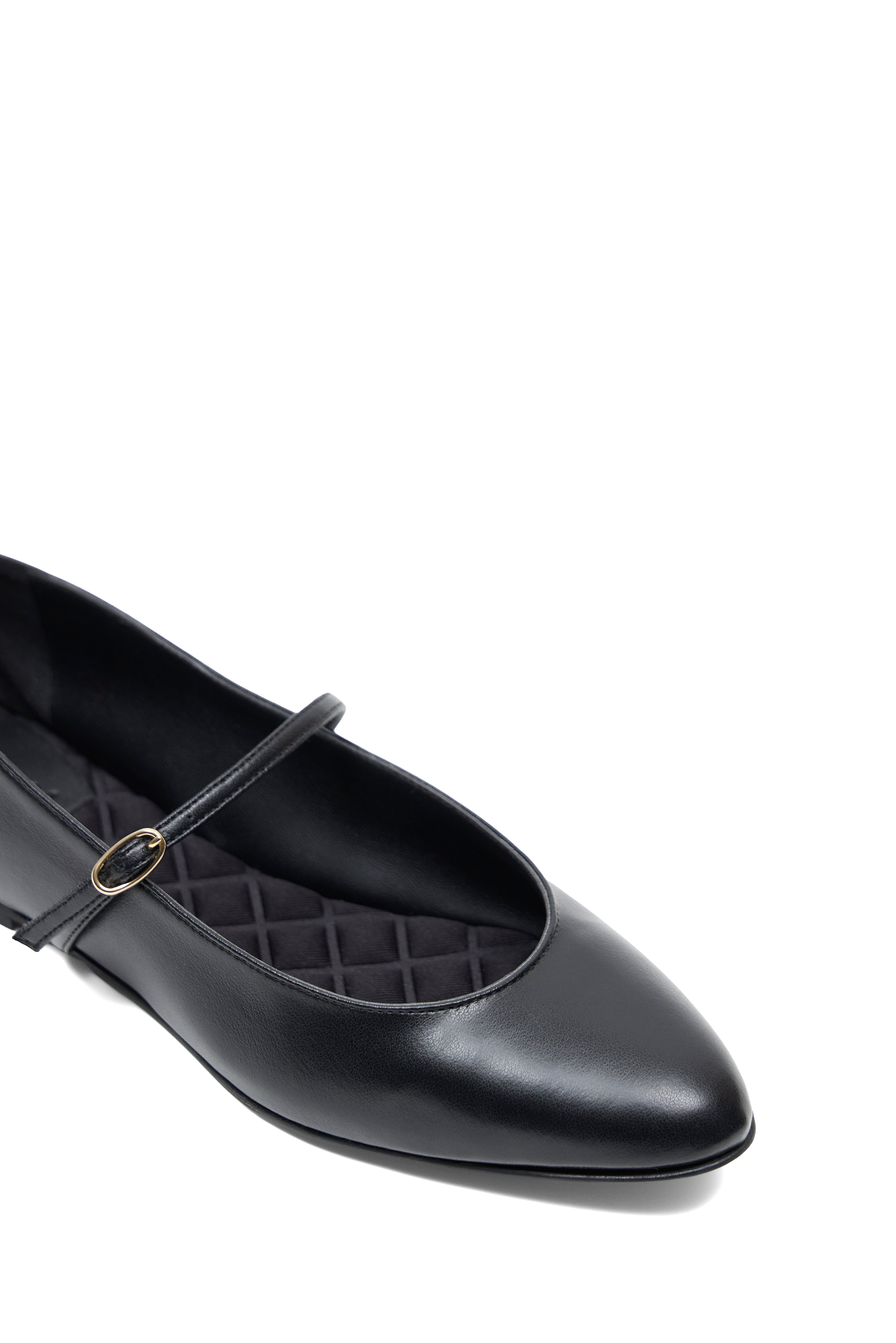 Mina vegan Mary Jane flat in Black Nappa-Effect | AERA