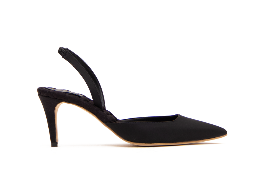 Womens black cheap slingback pumps