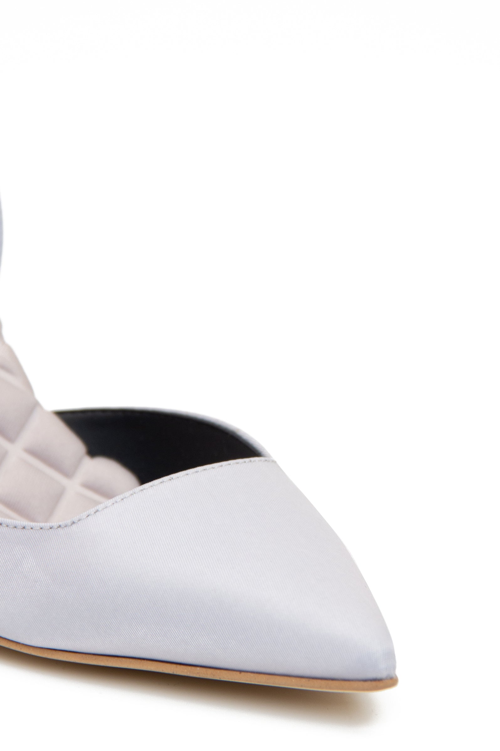 GABRIELLA vegan slingback pump in Grey Satin | AERA