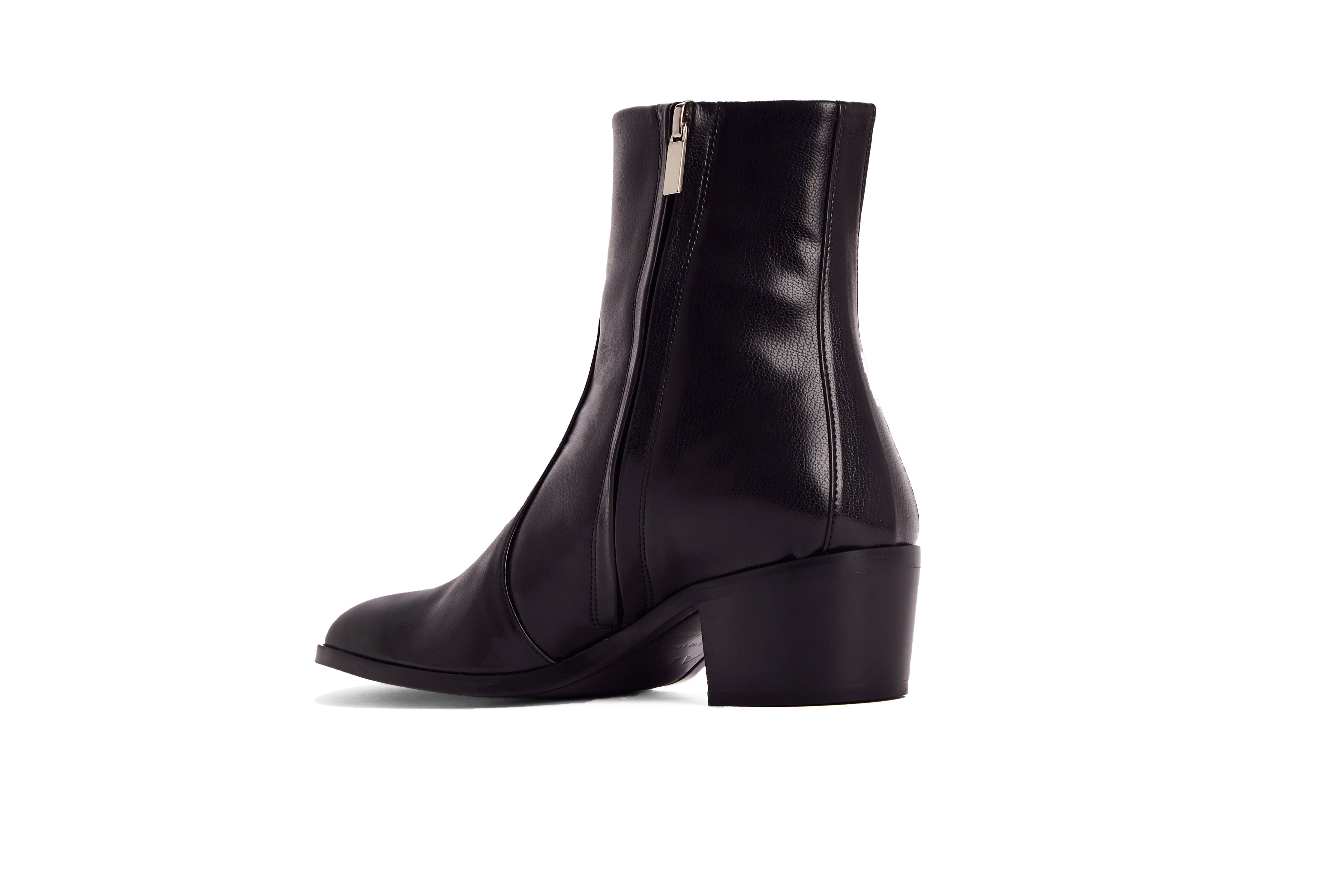 STEFFY vegan boots in Black Capretto Effect | AERA